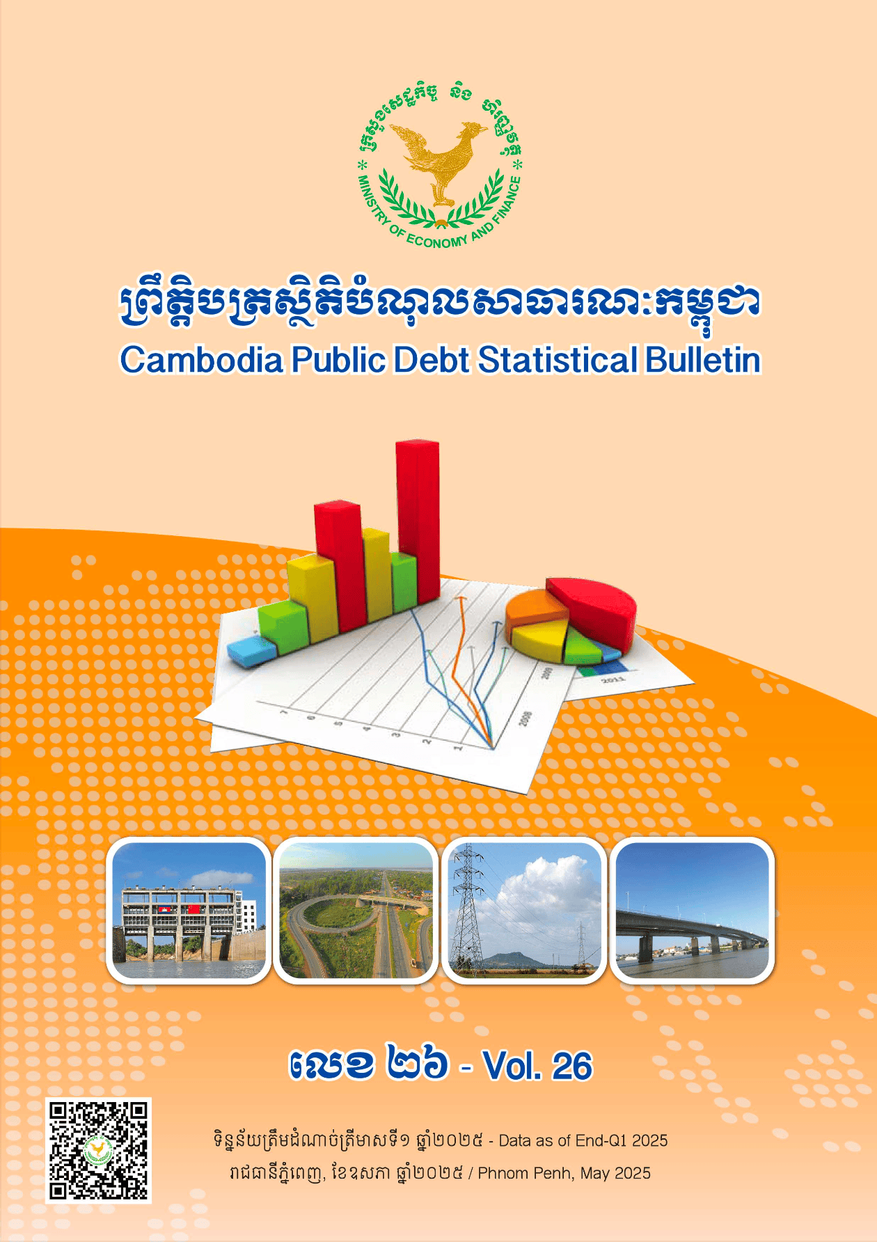 ព្រឹត្តិបត្រ​ស្ថិតិ​បំណុល​សាធារណៈ​កម្ពុជា​​ ចេញផ្សាយលើកទី២៦ – ​ ទិន្នន័យ​ត្រឹម​ដំណាច់ត្រីមាសទី១​ ឆ្នាំ២០២៥